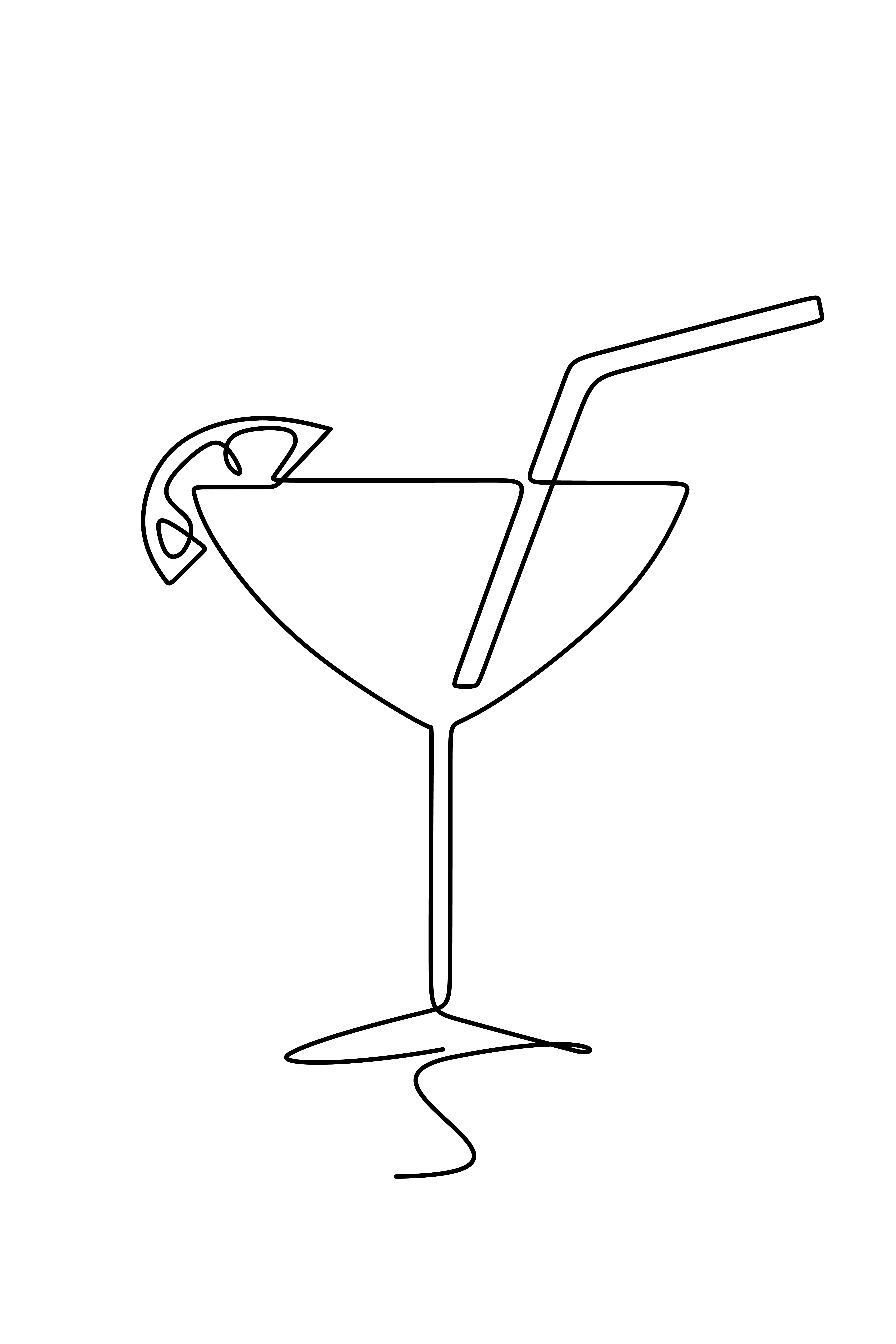 Bild von Cocktail in Lineart-Stil